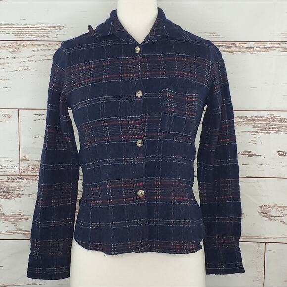 Isabel Marant brushed wool plaid shirt 36 US S - Picture 1 of 8